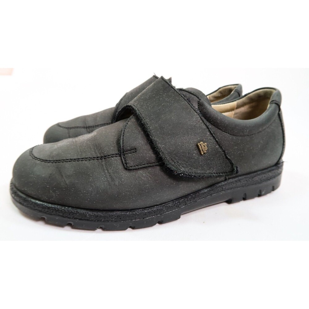 Finn Comfort Suede Adjustable Strap Oxford Shoes Women's US 5 1/2 Dark Navy